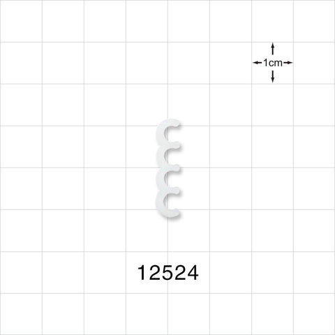 4-Channel Multi-Cavity Clip, Natural - 0.146 inch Channel (3.7 mm) - 12524