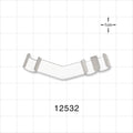 3-Channel Multi-Cavity Clip, Angled, Natural - Two Channels 0.2 inch (5.08 mm); One Channel 0.24 inch (6.09 mm) - 12532