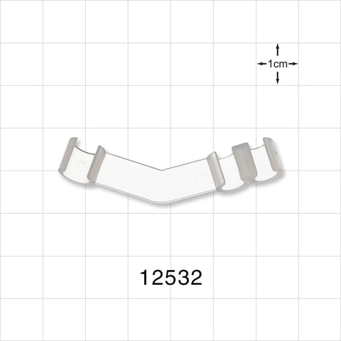 3-Channel Multi-Cavity Clip, Angled, Natural - Two Channels 0.2 inch (5.08 mm); One Channel 0.24 inch (6.09 mm) - 12532