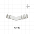 3-Channel Multi-Cavity Clip, Angled, White - Two Channels 0.2 inch (5.08 mm); One Channel 0.24 inch (6.09 mm) - 12533