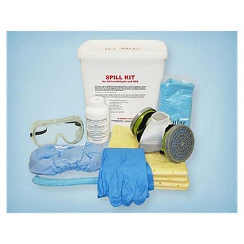 Civco Medical Instruments -Glutaraldehyde/OPA Spill Kit <5gal Non-Sterile With Respirator/Gloves/Gown/Cap/Shoe Covers/Safety Goggles/Mats/Bucket Box 610-1098