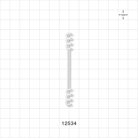 6-Channel Multi-Cavity Clip, Extended, Natural - Four Channels 0.140 inch (3.55 mm); Two Channels 0.143 inch (3.63 mm) - 12534