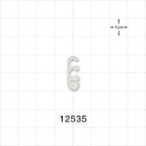 2-Channel Multi-Cavity Clip with Guide Wire Slit, Natural - 0.152 inch Channel; 0.04 inch Slit (3.86 mm; 1.01 mm) - 12535