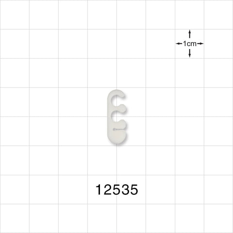 2-Channel Multi-Cavity Clip with Guide Wire Slit, Natural - 0.152 inch Channel; 0.04 inch Slit (3.86 mm; 1.01 mm) - 12535