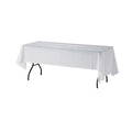 SP Richards Co Genuine Joe Plastic White Table Covers 54" x 108" 6/Package - 756665