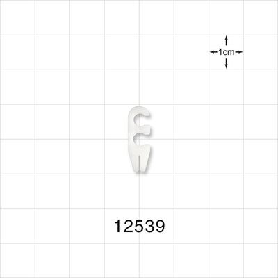 2-Channel Multi-Cavity Clip with Guide Wire Slit, Natural - 0.144 inch Channel; 0.007 inch Slit (3.65 mm; 0.17 mm) - 12539