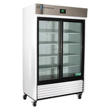 American BioTech Supply(ABS) Premier Laboratory Refrigerator 47 Cu Ft 2 Glass Doors 1 to 10C Each - ABT-HC-47