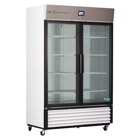 American BioTech Supply(ABS) TempLog Premier Laboratory Refrigerator 49 Cu Ft 2 Glass Doors 1 to 10C Each - ABT-HC-49-TS