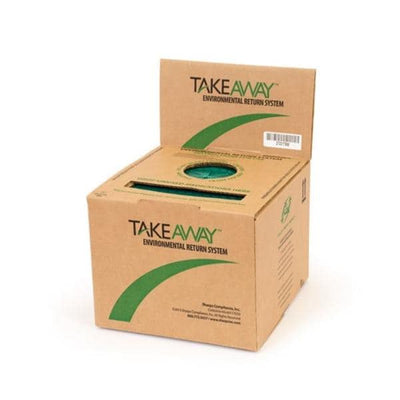 Sharps Compliance Inc -TakeAway Recovery Mailer System 3gal Brown 9-3/4x10-1/4x7-3/4" Cardboard Non-Sterile Environmental Return System Each 17030
