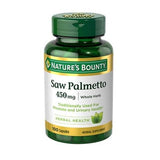 Natures Bounty Inc Saw Palmetto Adult Supplement Capsules 450mg 100/Bottle - 4046181
