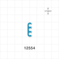 3-Channel Multi-Cavity Clip, Blue - 0.145 inch Channel (3.68 mm) - 12554