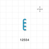 3-Channel Multi-Cavity Clip, Blue - 0.145 inch Channel (3.68 mm) - 12554