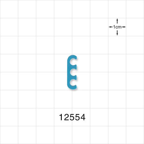 3-Channel Multi-Cavity Clip, Blue - 0.145 inch Channel (3.68 mm) - 12554
