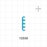 4-Channel Multi-Cavity Clip, Blue - 0.145 inch Channel (3.68 mm) - 12556
