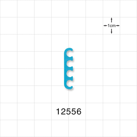 4-Channel Multi-Cavity Clip, Blue - 0.145 inch Channel (3.68 mm) - 12556