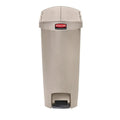 Rubbermaid Can Trash Slim Jim Resin/Smooth Finish Step-On Pedal Self-Closing Each - 428162