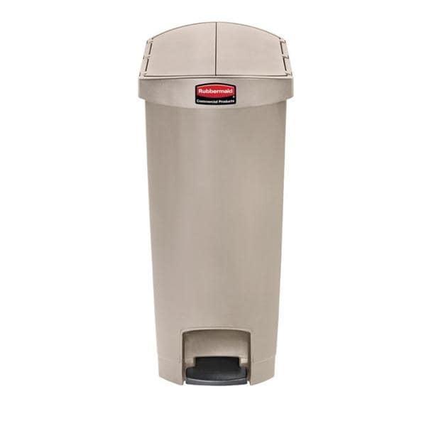 Rubbermaid Can Trash Slim Jim Resin/Smooth Finish Step-On Pedal Self-Closing Each - 428162