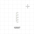 4-Channel Multi-Cavity Clip, Natural - 0.145 inch Channel (3.68 mm) - 12557