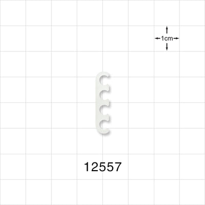 4-Channel Multi-Cavity Clip, Natural - 0.145 inch Channel (3.68 mm) - 12557