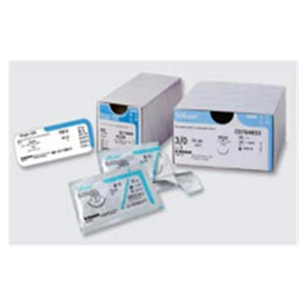 TissueSeal LLC -Silkam Suture Silk Braid 5-0 18" Non-Absorbable DS-19 Micropoint Premium Reverse Cutting 3/8 Circle Needle 19mm Coated Black 12/Box G0762199