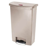 Newell Brands Dist. LLC Can Trash Slim Jim Resin Step-On Pedal Hinge Lid Self-Closing Front Step Each - 1883552