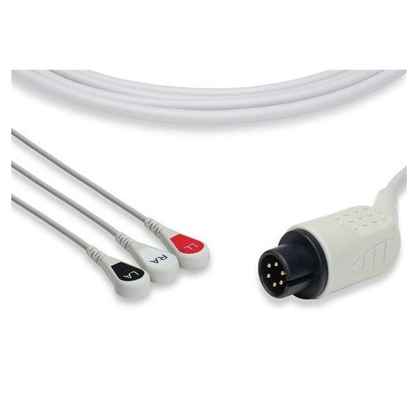 Criticare Systems Inc Soma Electrocardio Cable Refurbished 3 Lead Each - 1073/S