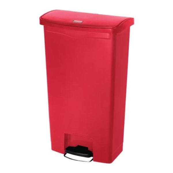Newell Brands Dist. LLC Can Trash Slim Jim Resin Step-On Pedal Hinge Lid Self-Closing Front Step Each - 1883568
