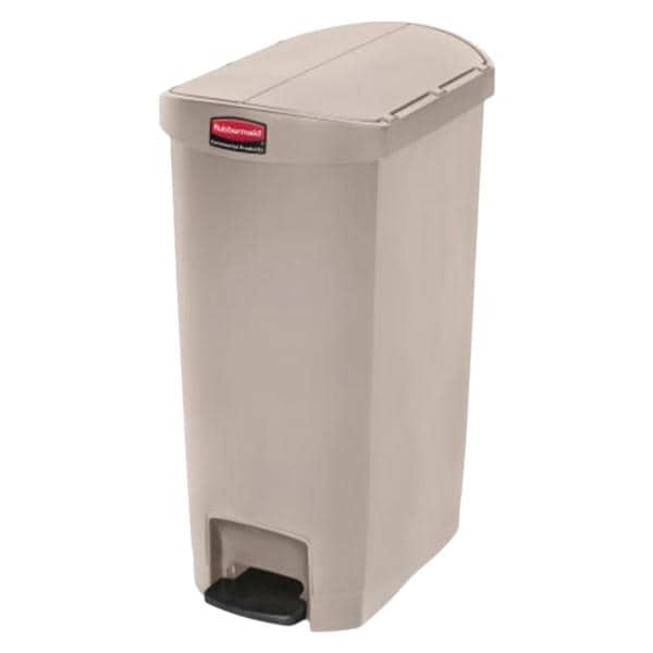 Newell Brands Dist. LLC Can Trash Slim Jim Resin Step-On Pedal Hinge Lid Self-Closing End Step Each - 1883459