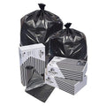 Pitt Plastics Can Liner 33gal LLDPE 0.95mil XHeavy-Duty 10 Rolls 33x39" Black Coreless Roll 100/Case - B74030XK