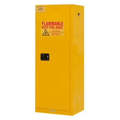 Durham Manufacturing,inc. -Safety Cabinet 22gal Rd/Ylw 23-5/16x18-1/8x65 3-Point Lk Stl f/ Flmbl Chmcls EaCH 1022M-50