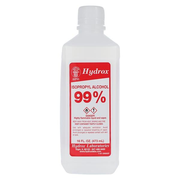 Hydrox Labs Isopropyl Alcohol Topical 0.99 16oz/Bottle, 12 BT/CA - D0052