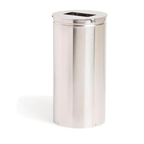 Marketlab Can Trash Stainless Steel Lid Silver Each - 17233