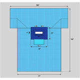 Welmed Inc -106x77x120" Sterile Transverse Laparotomy Drape 14x4" Fenestrated 1222-2130
