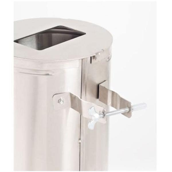 Marketlab Kit Pole Mount Stainless Steel Adaptable to Freestanding Hygiene Stations For Stainless Steel Trash Can Silver Each - 17234