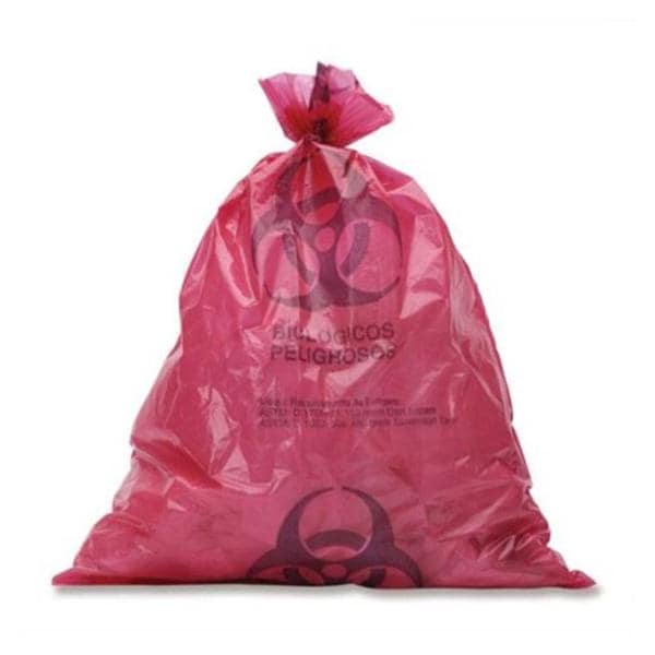 Marketlab Inc -Biohazard Bag 30x41" Red Plastic Symbol Non-Sterile 250/Package 3138