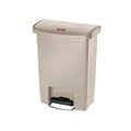 Newell Brands Dist. LLC Can Trash Step-On Pedal Hinge Lid Self-Closing Front Step Each - 1883456
