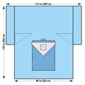 O & M Halyard -Orthoarts 114x88x116" Sterile Arthroscopy Drape 2-1/2" Fenestrated 89267