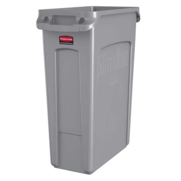 Newell Brands Dist. LLC Can Trash Slim Jim Resin Integrated Cinches Vented 4/Case - FG354060GRAY