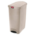 Newell Brands Dist. LLC Can Trash Slim Jim Resin Step-On Pedal Hinge Lid Self-Closing End Step Each - 1883553