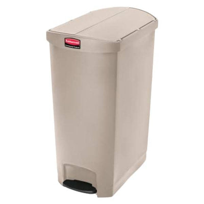 Newell Brands Dist. LLC Can Trash Slim Jim Resin Step-On Pedal Hinge Lid Self-Closing End Step Each - 1883553
