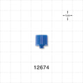 Male Luer Cap, Non-Vented, Blue -  - 12674