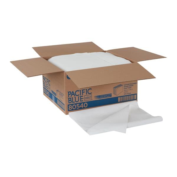 Georgia Pacific -Pacific Blue Select Bath Towel Disposable Airlaid Cellulose Material 19.5 in x 39 in White 200/Case 80540
