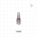 Rotating Male Luer Lock, Tubing Port, Clear - 0.118 inch ID (3 mm); 1200 psi - 12682