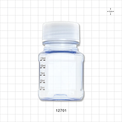 PharmaTainer™ Bottle, Non-Sterile, 5/Vacuum-Sealed Pack - 125 ml; 48 mm cap - 12701