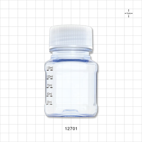 PharmaTainer™ Bottle, Non-Sterile, 5/Vacuum-Sealed Pack - 125 ml; 48 mm cap - 12701