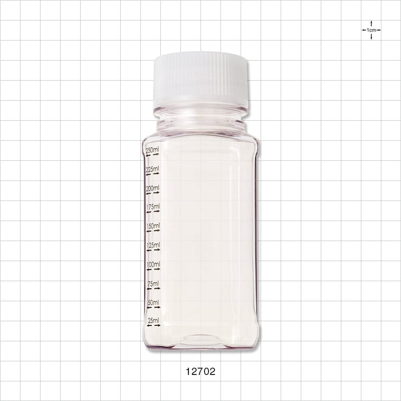 PharmaTainer™ Bottle, Non-Sterile, 5/Vacuum-Sealed Pack - 250 ml; 48 mm cap - 12703