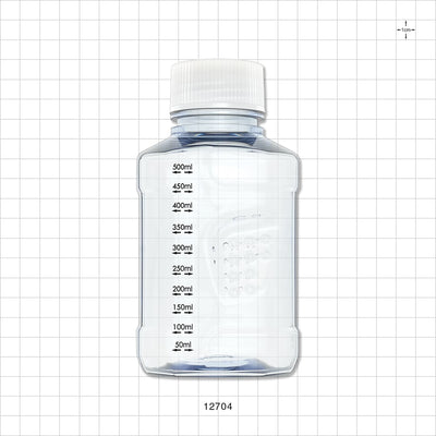 PharmaTainer™ Bottle, Non-Sterile, 5/Vacuum-Sealed Pack - 500 ml; 48 mm cap - 12704