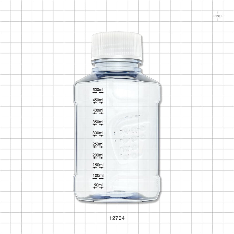 PharmaTainer™ Bottle, Non-Sterile, 5/Vacuum-Sealed Pack - 500 ml; 48 mm cap - 12704