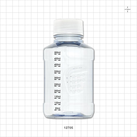 PharmaTainer™ Bottle, Non-Sterile, 5/Vacuum-Sealed Pack - 500 ml; 48 mm cap - 12705