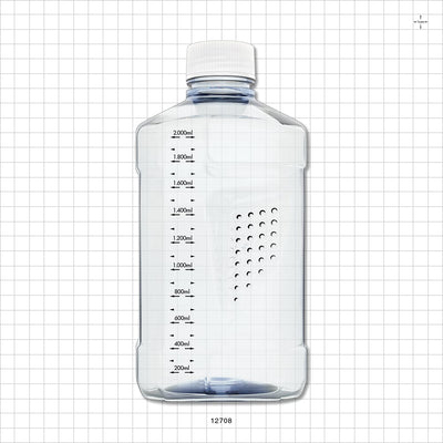 PharmaTainer™ Bottle, Non-Sterile, 5/Vacuum-Sealed Pack - 2 Liter; 48 mm cap - 12708